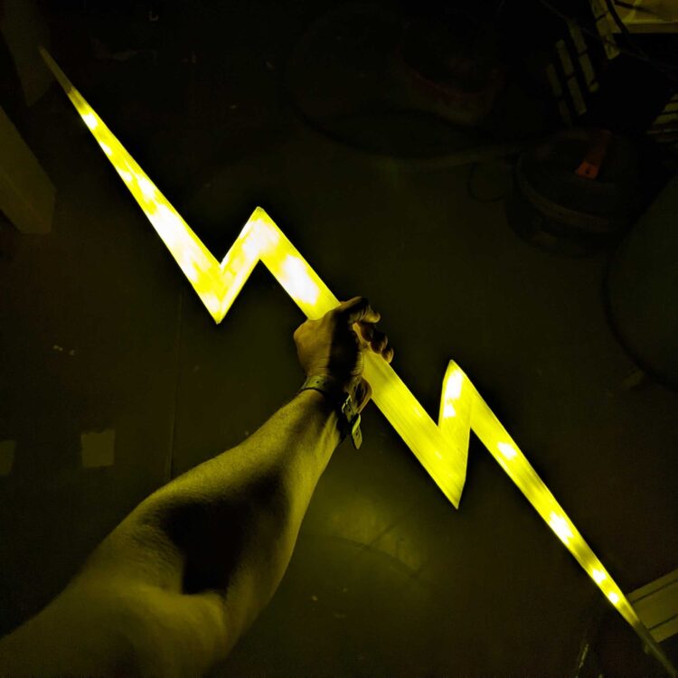 LED Zeus Lightning Bolt Prop DIY Kit